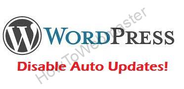 disable auto wordpress updates